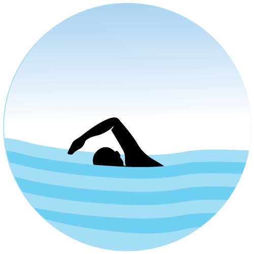 person swimming illustration